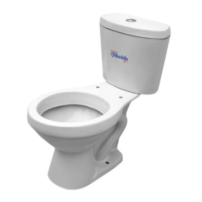 INODORO (TAZA Y TANQUE) BOTÓN BLANCO FLORIDA