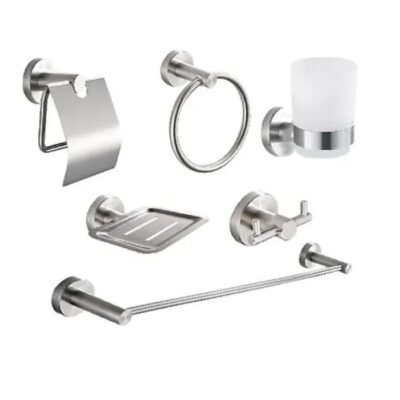 KIT DE BAÑO ACERO CROMADO 6 PIEZAS XM 61200