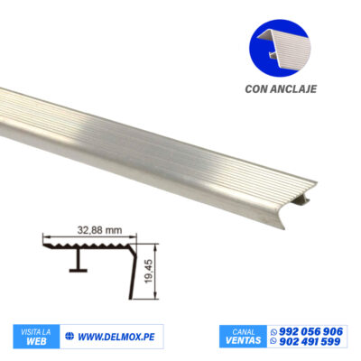 CANTONERA ALUMINIO C/ ANCLAJE 1 1/2″ NORMAL X 6MTS