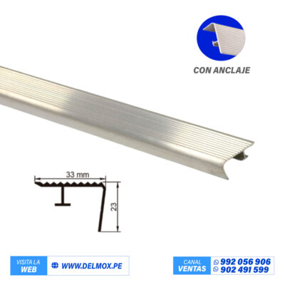 CANTONERA ALUMINIO C/ ANCLAJE 1 1/2″ INTERMEDIA X 6MTS