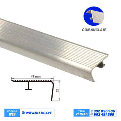 CANTONERA ALUMINIO C/ ANCLAJE 2″ INTERMEDIA X 6MTS