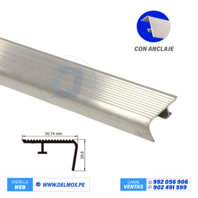CANTONERA ALUMINIO C/ ANCLAJE 2″ SUPERPESADA X 6MTS